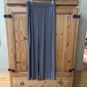 White House‎ Black Market Printed Jersey Stretch Pants Palazzo Wide Leg Small